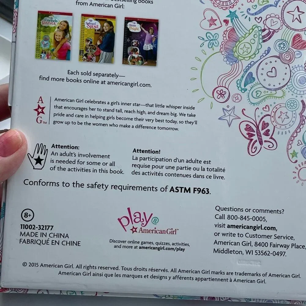 American Girl Doll Truly Me Activity Spinner Wheel Card Game Crafting Quiz